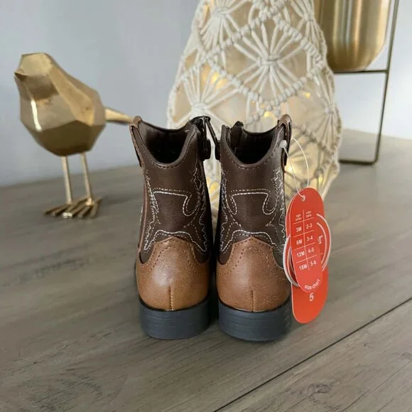 NEW Boys 5 Infant/Toddler Zip Cowboy Boots - Picture 6 of 8